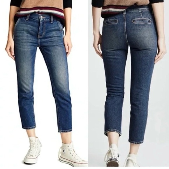 Current/Elliott Denim - Current / Elliott The Cropped Confidant Jeans Becker Blue Denim Size 31 NWOT